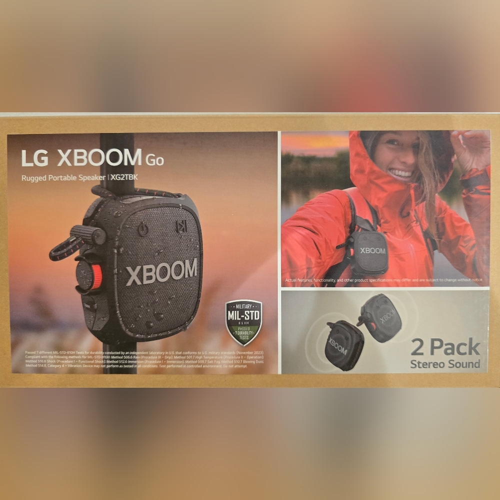 XG2T PortableBluetooth Speaker LGXBOOM with IP67Water and DustProtection 2 pack
